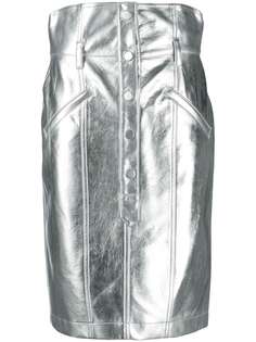 Philosophy Di Lorenzo Serafini high-waisted metallic pencil skirt