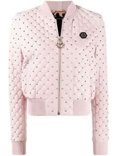 Philipp Plein куртка-бомбер с заклепками