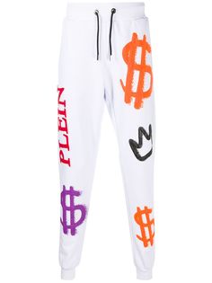 Philipp Plein спортивные брюки с принтом граффити