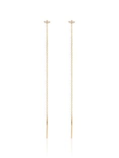 Lizzie Mandler Fine Jewelry серьги Floating из желтого золота с бриллиантами