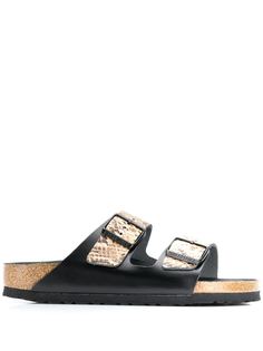 Birkenstock сандалии со змеиным принтом