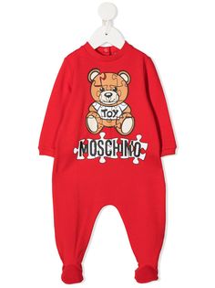 Moschino Kids комбинезон для новорожденного с логотипом