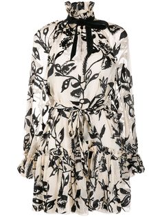 Zimmermann расклешенное платье мини Ladybeetle