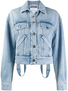 Moschino dungaree detail denim jacket