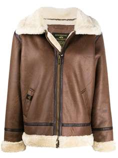 Alpha Industries куртка-бомбер из шерпы