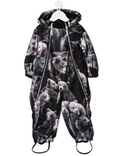 Molo bear print padded coat