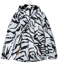 Molo zebra stripe zip-up jacket