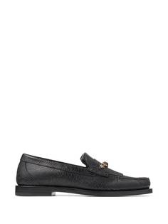 Jimmy Choo stone-detail Mocca loafers