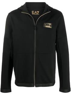 Ea7 Emporio Armani zip front hoodie