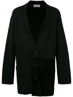 Yohji Yamamoto кардиган свободного кроя с V-образным вырезом