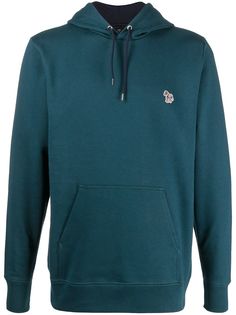 PS Paul Smith logo-patch hooded sweatshirt