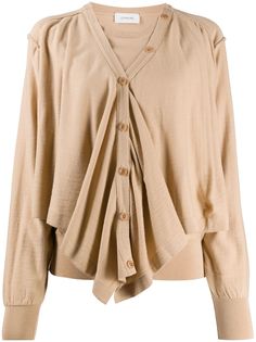 Lemaire waterfall front cardigan jumper