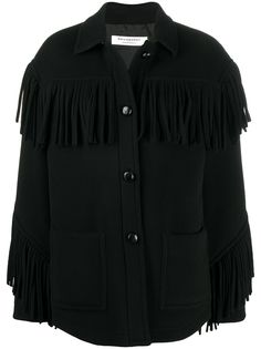 Philosophy Di Lorenzo Serafini fringed felt shirt jacket