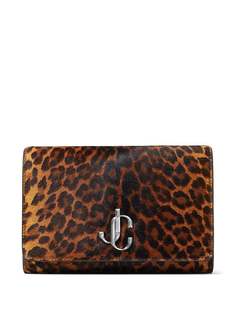 Jimmy Choo logo-print Varenne clutch