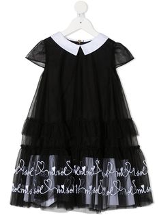 Mi Mi Sol heart print short-sleeved dress