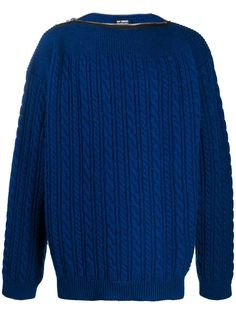 Raf Simons crew neck cable-knit jumper