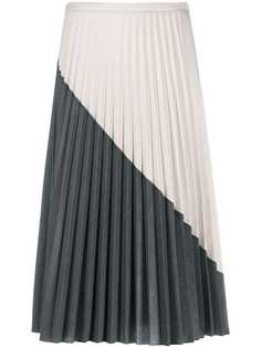 Piazza Sempione colour block pleated skirt