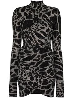 Alexandre Vauthier коктейльное платье с запахом и блестками