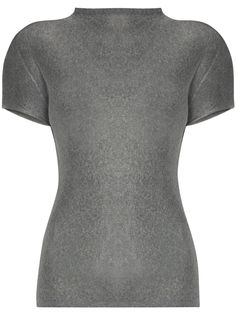 Pleats Please Issey Miyake топ с высоким воротником