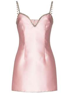 AREA платье мини с кристаллами