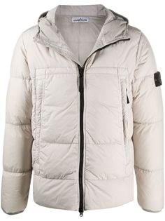 Stone Island пуховик с капюшоном