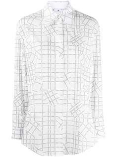 Off-White рубашка в горох с логотипом