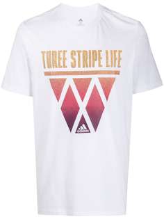 adidas футболка с тремя полосками