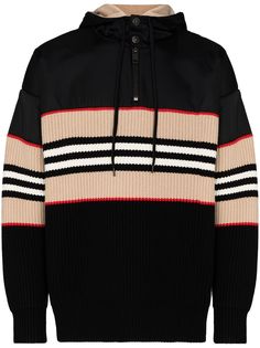 Burberry худи Harbridge Icon в рубчик