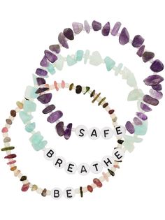 TBalance комплект браслетов Be Breathe Safe с камнями