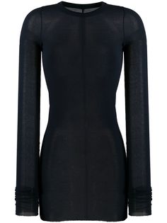 Rick Owens футболка Level в рубчик с длинными рукавами