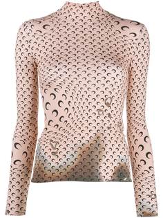 Marine Serre топ с длинными рукавами и узором