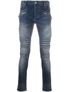 Balmain байкерские джинсы скинни