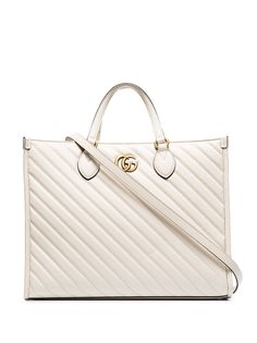 Gucci стеганая сумка-тоут GG Marmont