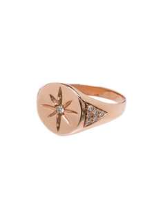 Jacquie Aiche 14kt rose gold star signet ring