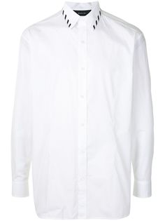 Qasimi stripe detail button-up shirt