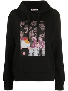 Ports 1961 roses-print hooded sweatshirt