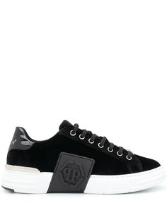 Philipp Plein chunky sole velvet trainers