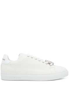 Philipp Plein logo plaque leather lace-up trainers