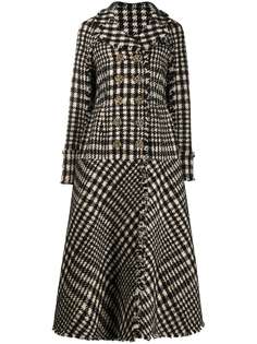 Ports 1961 double breasted check A-line coat