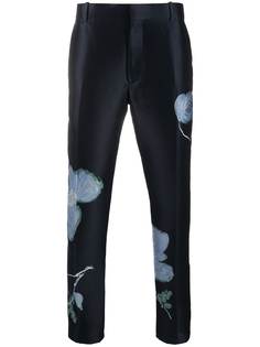 Alexander McQueen жаккардовые брюки с цветочным узором