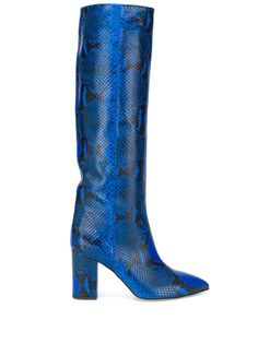 Paris Texas snakeskin-print high boots