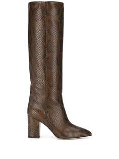 Paris Texas snakeskin-print high boots
