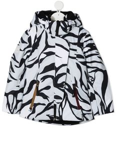 Molo zebra stripe zip-up jacket