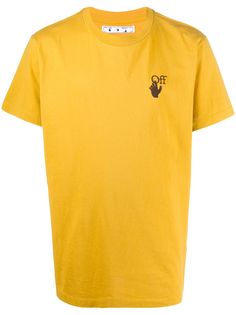 Off-White футболка с круглым вырезом и логотипом
