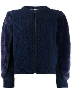 Stella McCartney Fur Free Fur cable-knit jacket