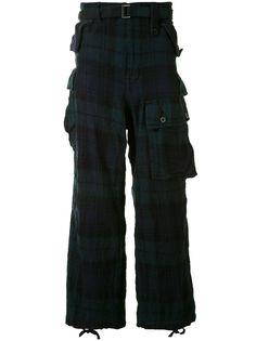 Sacai wide-leg cargo trousrs