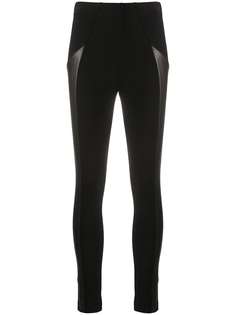 D.Exterior high-waisted panelled leggings