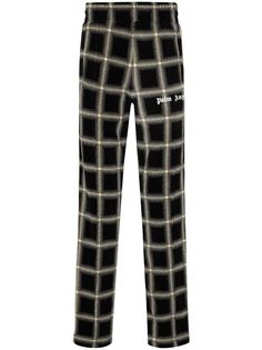 Palm Angels check side stripe track pants
