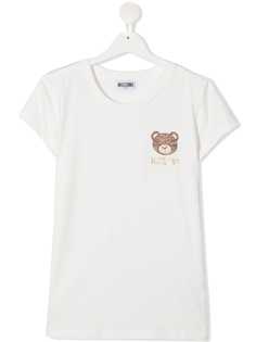 Moschino Kids TEEN logo teddy print T-shirt