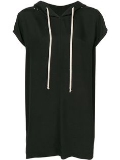 Rick Owens short-sleeved loose-fit hoodie